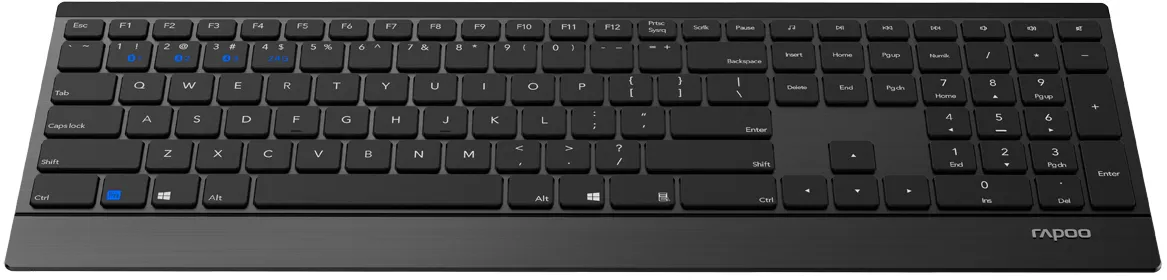 Bild von E9500M Multi-mode Wireless Keyboard schwarz, USB/Bluetooth, DE (18748)