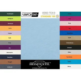 EXKLUSIV HEIMTEXTIL Marke Jersey Spannbettlaken 60 x 120-70 x 140 cm 100% Baumwolle Öko - Tex Zertifiziert, Markenqualität, Matratzenhöhe bis 10 cm, Hellblau