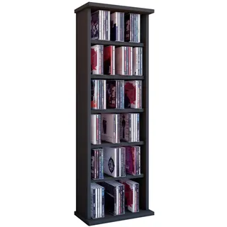 VCM Vostan CD-Regal 31 x 18 x 91,5 cm Schwarz