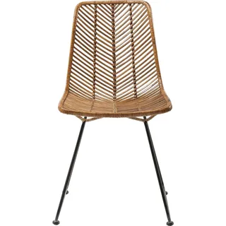 Kare Design Stuhl Ko Lanta Natur, leicht, Rattan Design, Esszimmerstuhl, hellbraun, 86x45x55cm