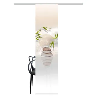 HOME WOHNIDEEN Schiebevorhang Klettband 60 x 245 cm Beige