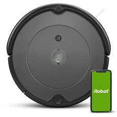 iRobot Roomba 697, App-steuerbarer Saugroboter (Staubsauger Roboter), Dirt-Detect-Technologie, 3-Stufen-Reinigungssystem, individuelle Anpassungen per App, kompatibel mit Sprachassistenten, grau