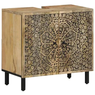 vidaXL Waschbeckenunterschrank 62x33x58 cm Massivholz Mango