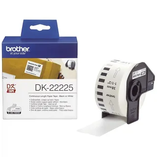 Brother Universaletiketten DK22225 Weiß 38 mm x 30,48 m 1 Blatt 1 St.