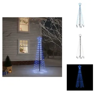 vidaXL LED-Weihnachtsbaum mit Erdnägeln Blau 108 LEDs 180 cm - Weihnachtsbäume - Blau