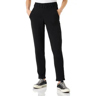 Nur Die Sweat-Hose Relax & Go sportliche Bequeme Freizeithose Stretch elastischer Bund verkürzte Länge Damen, schwarz, S