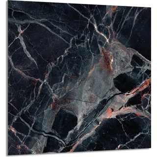 GLASPLATTE FÜR KÜCHE 60x65 Marmor