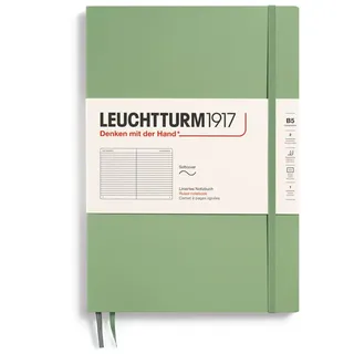 Leuchtturm1917 Notizbuch B5, Softcover, 123 Seiten, Salbei, Liniert