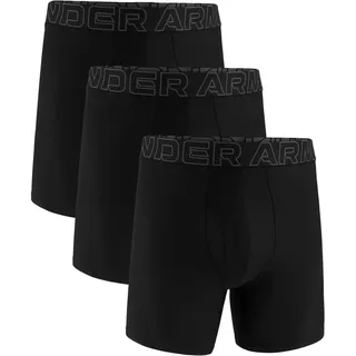 Under Armour Herren Performance Tech Boxerjock Slip, 15,2 cm Innennaht, Ganztägiger Komfort und Weich Retroshorts, Black Solid-Core 3er-Pack, XL