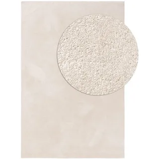 benuta nest Waschbarer Teppich Nina Cream 80x150 cm - Moderner Kurzflor-Teppich für Wohnzimmer