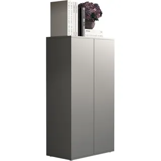 VCM Kommode »Holz Kommode Sideboard Anrichte Dalosa 3 Drehtüren«, grau