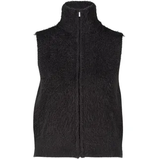 Zero Damen Strickweste mit Reißverschluss 36, Black Beauty - 36