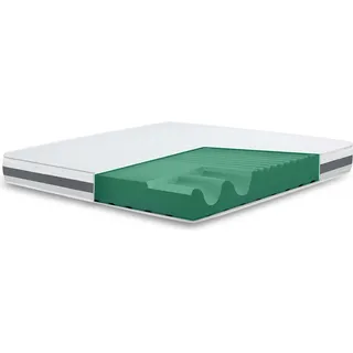The White Stone Einzelne Matratze 75x190 Basic, Antibakteriell, Anti-Milben, Anti-Allergie.| Höhe 16 cm | Italy - Weiß