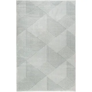 Esprit Webteppich Velvet Groove, Grau, Türkis, Textil, Karo, rechteckig, 80x150 cm, Textiles Vertrauen - Oeko-Tex®, Hohenstein, AZO-frei, Oeko-Tex® Standard 100, für Fußbodenheizung geeignet, in verschiedenen Größen erhältlich, Fasern thermofixiert