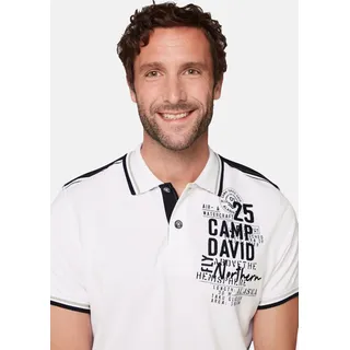 Camp David Poloshirt ALASKA ICE TOUR Polo-Kurzarmshirt - Weiß