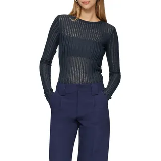 QS Leicht transparentes Longsleeve mit Strukturmuster