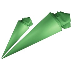 URSUS Schultüten Bastel-Schultüte mit Filzmanschette, grasgrün, Höhe: 35 cm, Durchmesser: 11,5 cm