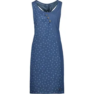 Sommerkleid ALIFE & KICKIN, Damen, Gr. L, Normalgrößen, blau (schwarz denim), 100% Lyocell, Rundhals, Kleider Sommerkleid