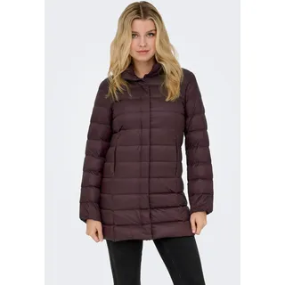 Steppmantel ONLY "ONLRUBY QUILTED DOWN COAT OTW", Damen, Gr. XL, decadent chocolate, Steppware, Obermaterial: 100% Nylon, unifarben, regular fit, Mäntel Steppmantel