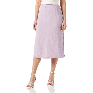 Tamaris Damen Gestreifter Rock mit seitlichem Schlitz ABILENE Violett 38