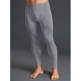 Lange Unterhose KINGS CLUB, Herren, Gr. 8, 2 Stk., grau (grau, meliert), 100% Baumwolle, Unterhosen Lange Unterhose
