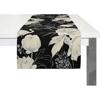 ADAM Audio Adam Tischläufer »Eden« GOTS organic,zertifiziert durch CERES 0242Made in Germany, schwarz-weiß