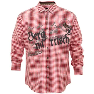 Langarmhemd HANGOWEAR "Karohemd GIDEON", Herren, Gr. XL, EURO, rot, Obermaterial: 100% Baumwolle CO., Hemden Langarmhemd
