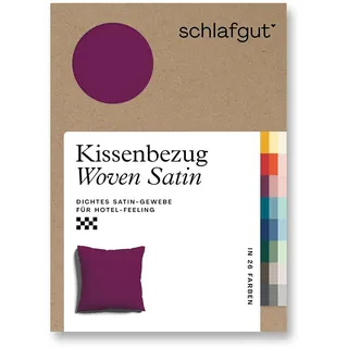 schlafgut Kissenbezug Woven Satin 80 x 80 cm Violett