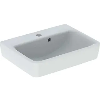 Geberit Renova Plan, Aufsatz-Handwaschbecken , 50x38 cm, 1 Hahnloch, mit Überlauf, 501719, 501.719.00.8, Farbe: weiß/KeraTect
