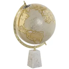 Home ESPRIT Globus, Terraqueo, Weiß, Gold, Vintage, 27 x 25 x 40 cm