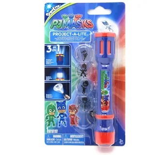 JoyToy PJ Masks Projektions-Taschenlampe mit 6 austuaschbaren Linsen zum Projizieren - geblistert 13x3x22,8 cm