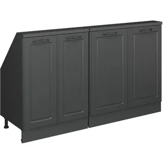 Vicco Unterschrank Küchenschrank für Dachschrägen R-Line 140 x 81,6 x 46 cm Grau