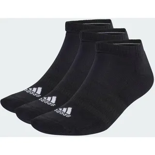 adidas Unisex Kinder Cushioned Low-Cut Socks 3 Pairs, Black/White, 5-6 Years