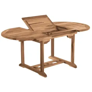 Möbilia Gartentisch Ausziehbar 120-170 x 75 cm Braun