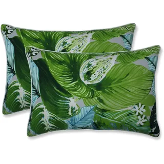 Pillow Perfect 639543 Lendenkissen mit Blättern und Dschungel, übergroß, 62,2 x 41,9 cm, Grün, 2 Stück