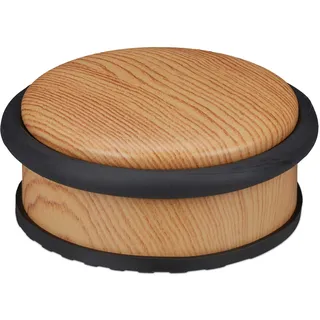 Relaxdays Türstopper Holzoptik Hellbraun 5 x 11 cm