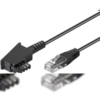 goobay TAE-F Anschlußkabel 3m,sw,St/St 51233