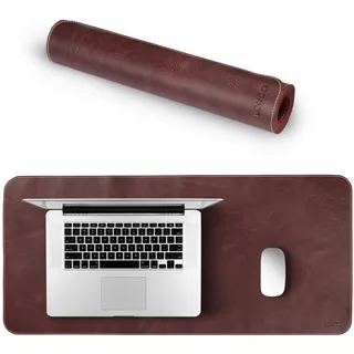 Londo Echtleder Mauspad, Multifunktionale Schreibtischunterlage – Extra Groß, rutschfeste Unterseite, Glatte Oberfläche