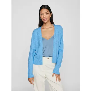 VILA Damen Viril Short L/S Knit Cardigan-noos Strickjacke, Blissful Blue,M - M