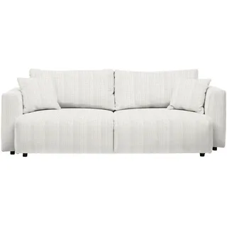 Carryhome Schlafsofa , Weiß , Textil , Füllung: Schaumstoff, Faserbällchen,Schaumstoff, Faserbällchen , 250x92x105 cm , Made in EU, Oeko-Tex® Standard 100 , Stoffauswahl, Schlafen auf Sitzhöhe, Rücken echt , Wohnzimmer, Sofas & Couches, Schlafsofas, Sonstige Schlafsofas