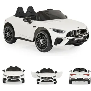 Moni Kinder Elektroauto Mercedes-Benz DK-SL63 Zweisitzer Fernbedienung Bluetooth weiß - Weiß