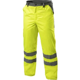Högert Technik Jade L Warnschutz-Arbeitshose Herren gefüttert gelb – wasserdicht 2000 mm, reflektierende Streifen, Winterhose mit Taschen – EN ISO 20471, EN343, Winddicht, isoliert, robust