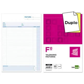 Liderpapel Talonario Rechturas Folio Original und Copia T223 mit I.V.A.