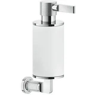 Gessi Inciso Seifenspender zur Wandmontage, Behälter weiß matt, 58513031, Farbe: Chrom