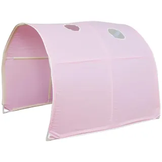 Homestyle4u 1440, Kinder Tunnel Bogen Zelt Bettzelt Bettdach Spieltunnel Höhle Hochbett Kinderbett, pink