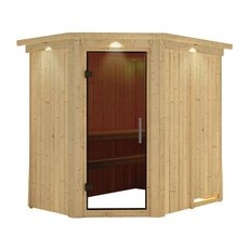 KARIBU Sauna »Wenden«, für 3 Personen, ohne Ofen - beige