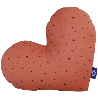 Träumeland Kuschelkissen Herz Moon 38 x 30 cm Braun