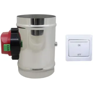 1 Stück 220v HVAC absperrklappe elektrisch drosselklappe lüftung lüftungsklappe elektrisch Durchmesser 80 100 125 150 200 250 300 250 400 mm (Höhe 150mm + Außendurchmesser 80mm)
