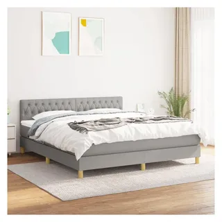 vidaXL Boxspringbett 180 x 200 cm Hellgrau