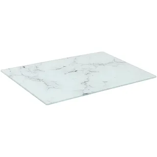Harbour Housewares Glas Schneidebrett 30 x 20 cm Marmor Hitzebeständig | Glas Schneidebrett im Marmor Design, hitzebeständig, kratzfest & hygienisch für stilvolle moderne Küchen
